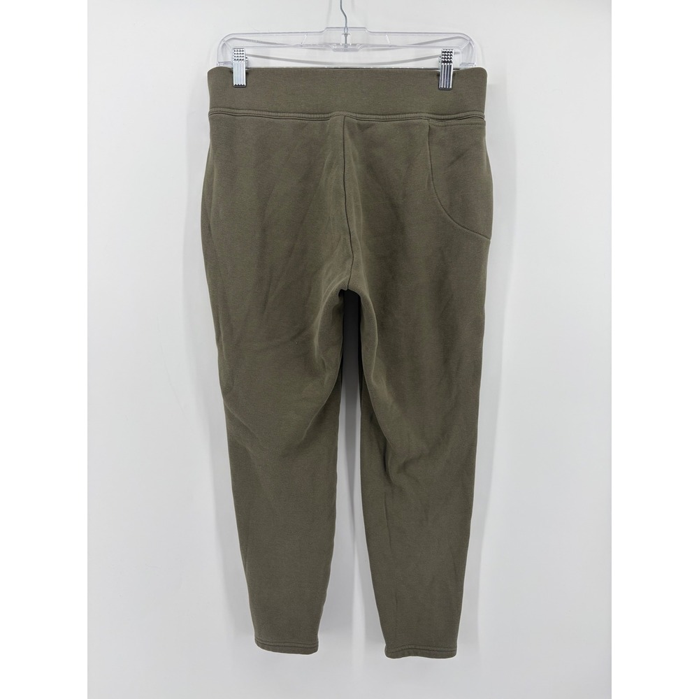 Lands End Womens M 10-12 Olive Green Serious Sweats Joggers Tapered Fleece Pants - Picture 2 of 7